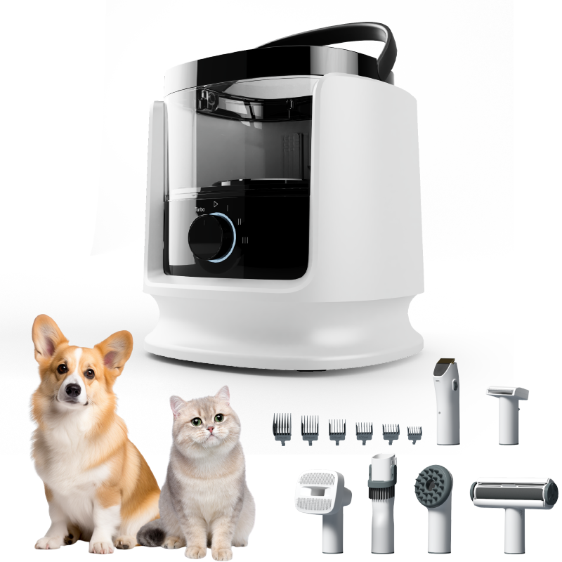 Pet Grooming - 2026年高品質多機能ペット用掃除機ヘアシェーバーブラシ、ペット用掃除機グルーミングキット（犬猫用）
