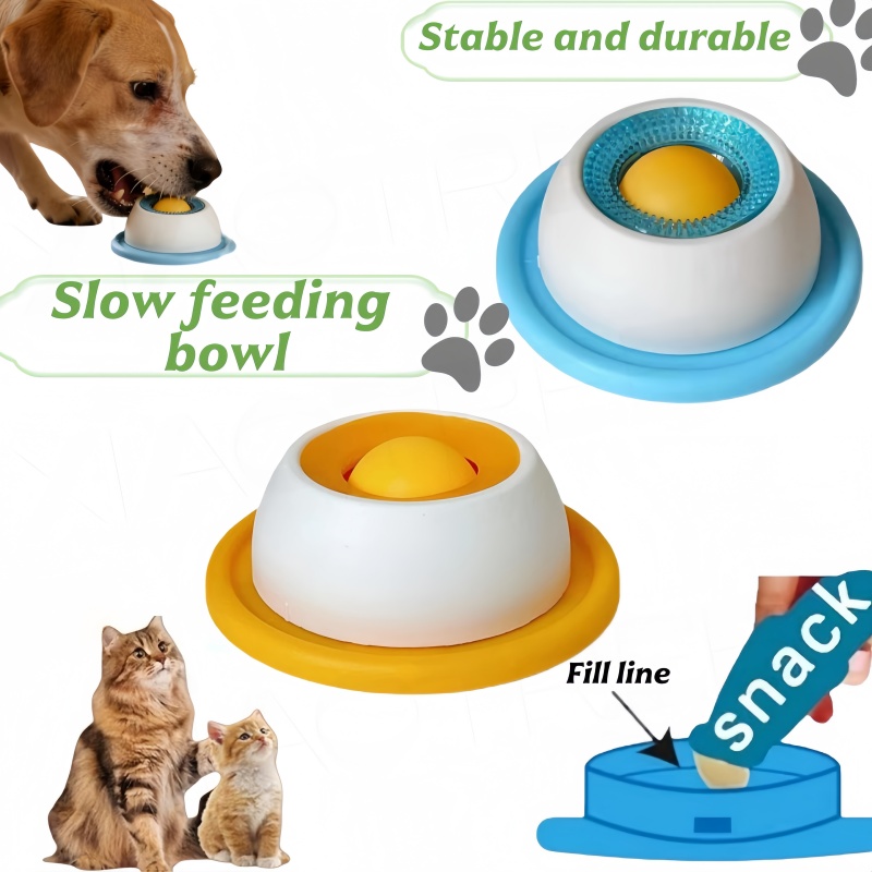 Dog Puzzle Feeder Toy - ペット用スローフードボウル 犬猫用舐め玩具 滑り止め付き知育リックパッド 犬猫が愛する舐めフィーダー