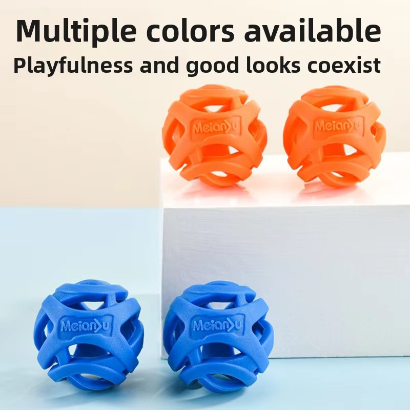 Indestructible Dog Chew Toy - 耐久性のある中空フローティングドッグトイボール、壊れないペット用噛むボール、水遊び用インタラクティブ臼歯おもちゃ、小型犬、中型犬、猫用