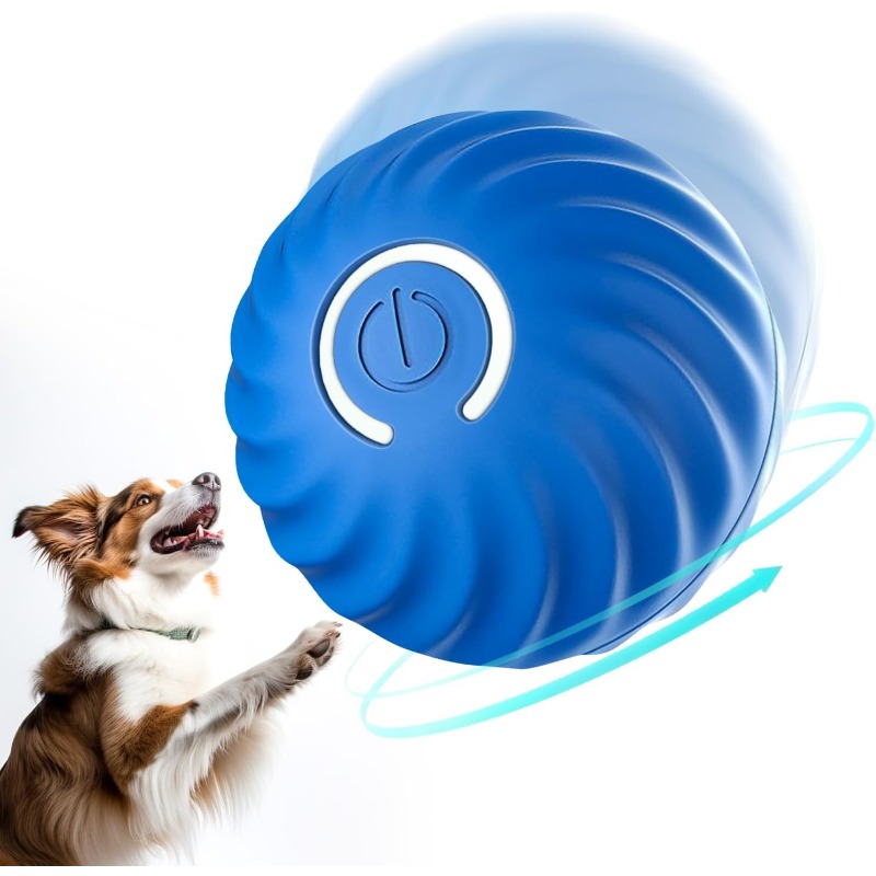 Automatic Moving Dog Ball - USBスマート子犬用インタラクティブ犬用噛み玩具ボール 自動で動く跳ねるローリングボール