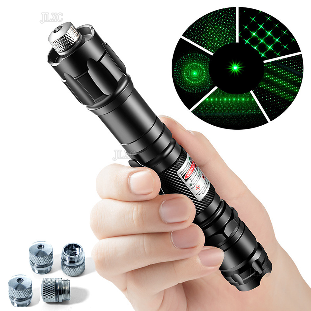 Laser Pointer Cat Toy Automatic - （電池は付属しません）グリーンレーザーポインター 5個入り キャップ 教材 ペット用自動猫のおもちゃ レーザーフォーカス調整可能