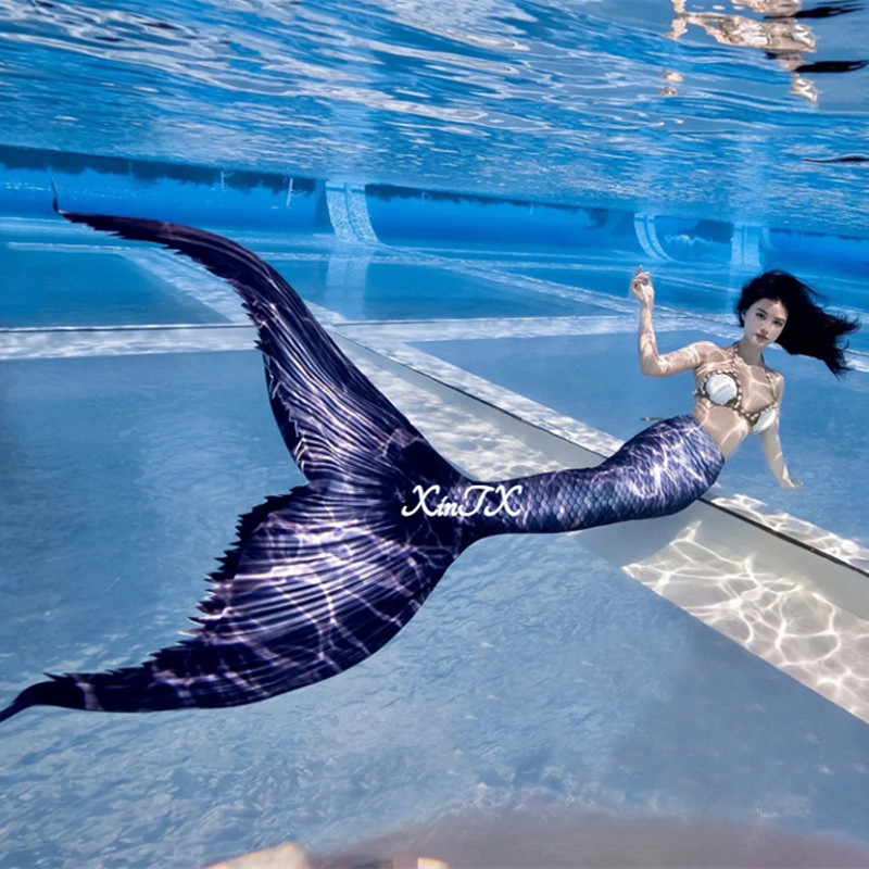 Aquarium - 大人用マーメイドテール水着 水泳用マーメイド耳 コスプレ 水族館ダイビングショー衣装 コスチューム写真 ビーチドレス