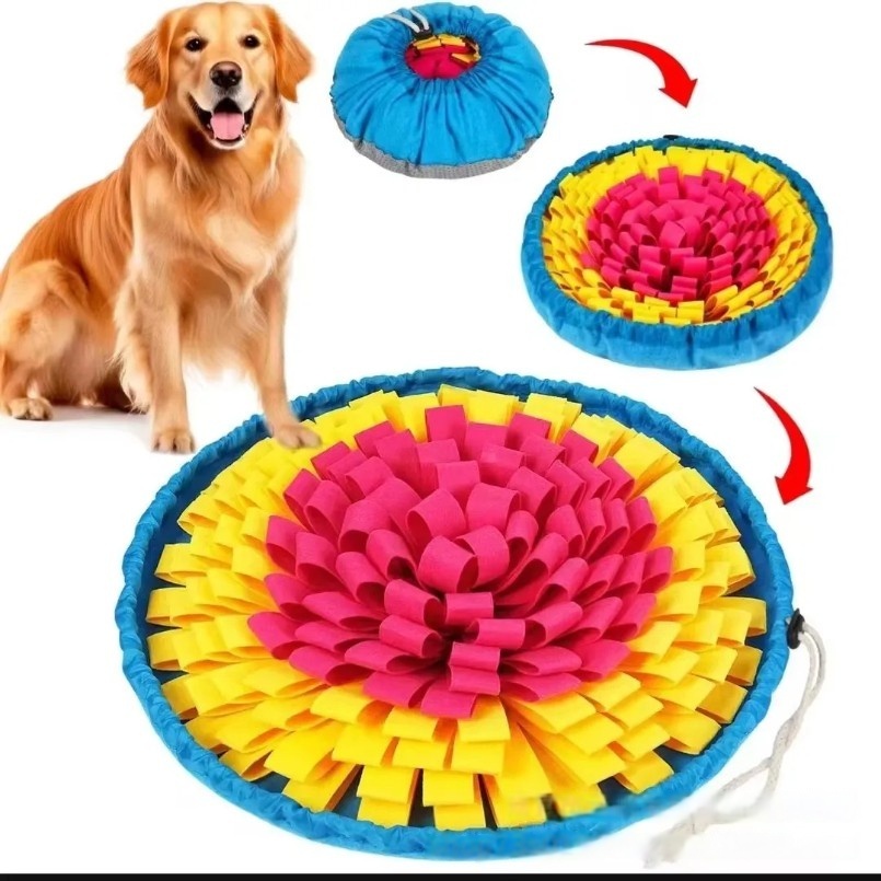 Snuffle Mat For Dogs - 新しいペットスニッフィングパッド花の形のスローフードパッド嗅覚トレーニング教育マットペットのおもちゃ犬スニッフィングマット