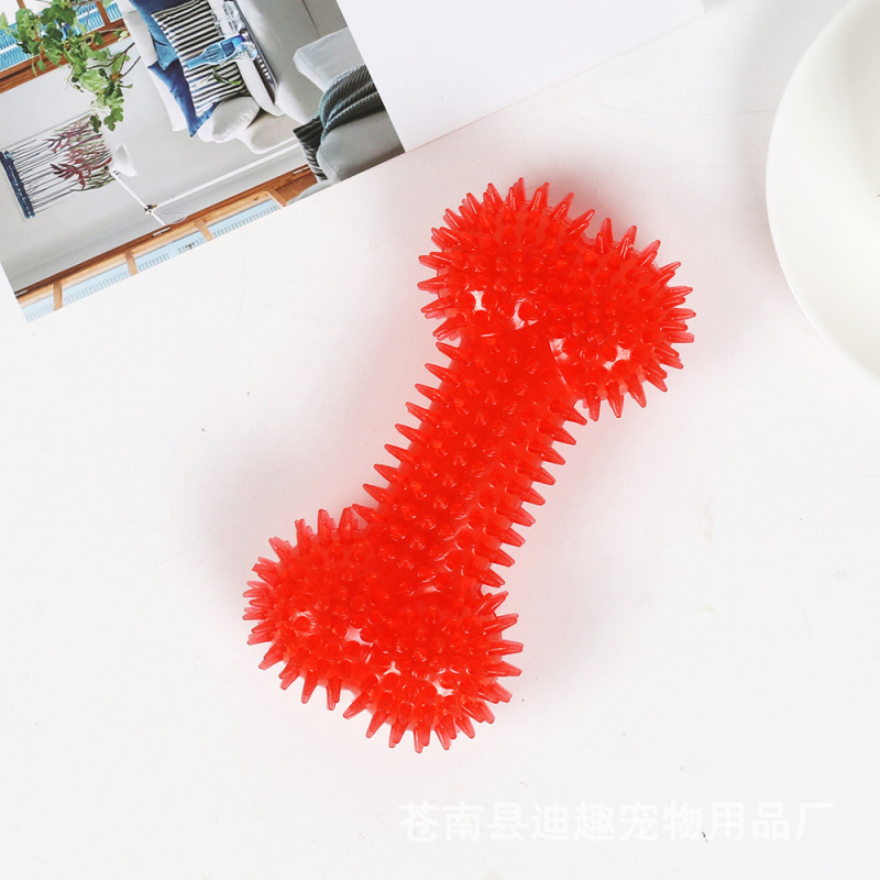 Teeth Cleaning Dog Chew Bone - 大型犬用ペットおもちゃ、噛むことや歯の掃除に最適なゴム製の骨