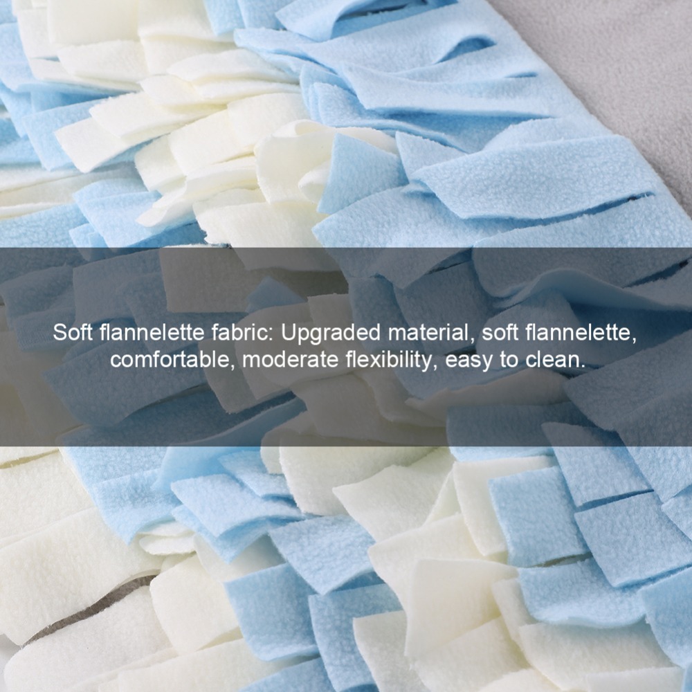 Snuffle Mat For Dogs - 布製犬用スナッフルマット、洗える表面、正方形レイアウト、ペット用採餌ブランケット、多層ストリップ、滑り止めベース、スローフィーディングマット