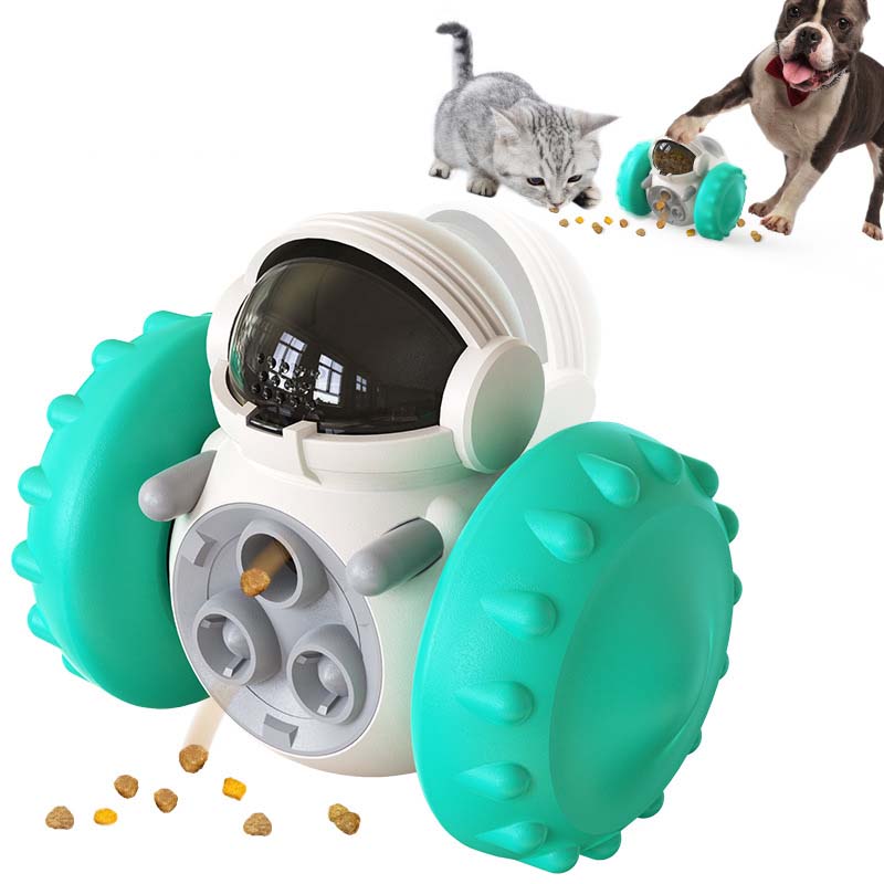 Dog Puzzle Feeder Toy - 新登場の人気ペット用バランスカー、スローフィーダーおもちゃ、タンブラー型おやつディスペンサー、猫と犬のためのインタラクティブパズルおもちゃ、ペット用品