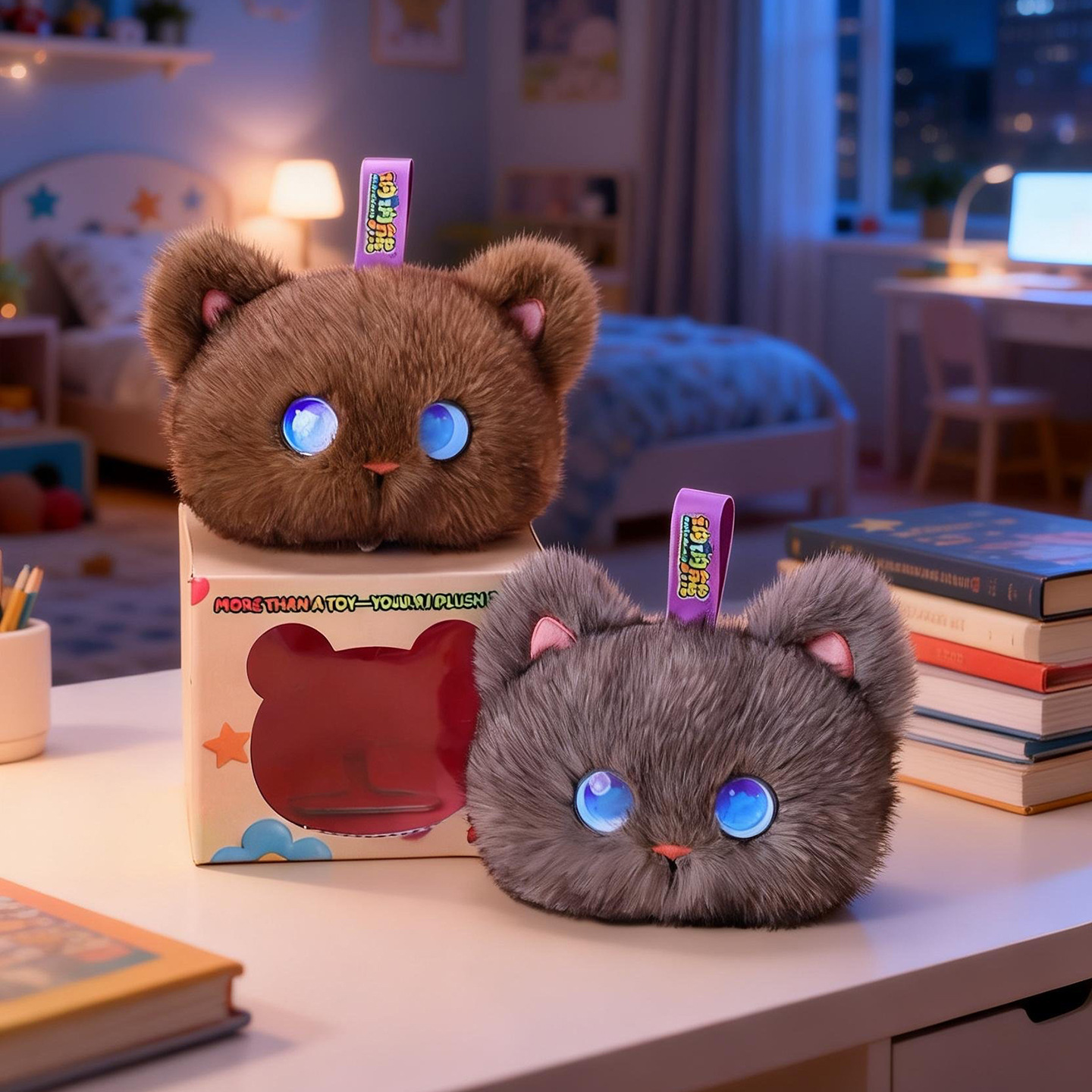Cat Toys - トボットAIぬいぐるみ猫のおもちゃ、インタラクティブな感情的な仲間、ロボットぬいぐるみ、子供向け教育的、流行の子供用ぬいぐるみ
