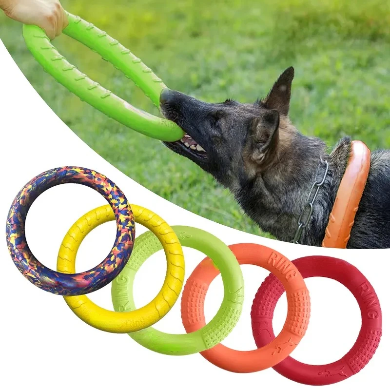 Flying Disc Dog Training Toy - 飛んでいるディスクバドッグトレーニングリング,犬のための耐摩耗性のおもちゃ,フローティング,インタラクティブな子犬のバイトイ
