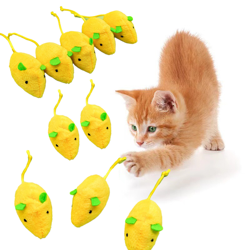 Catnip Interactive Plush Mouse - 猫用おもちゃ 猫ニップ入りインタラクティブマウス 子猫用室内猫遊び 猫ニップおもちゃ 噛みつきに強いぬいぐるみシミュレーションマウスペットおもちゃ