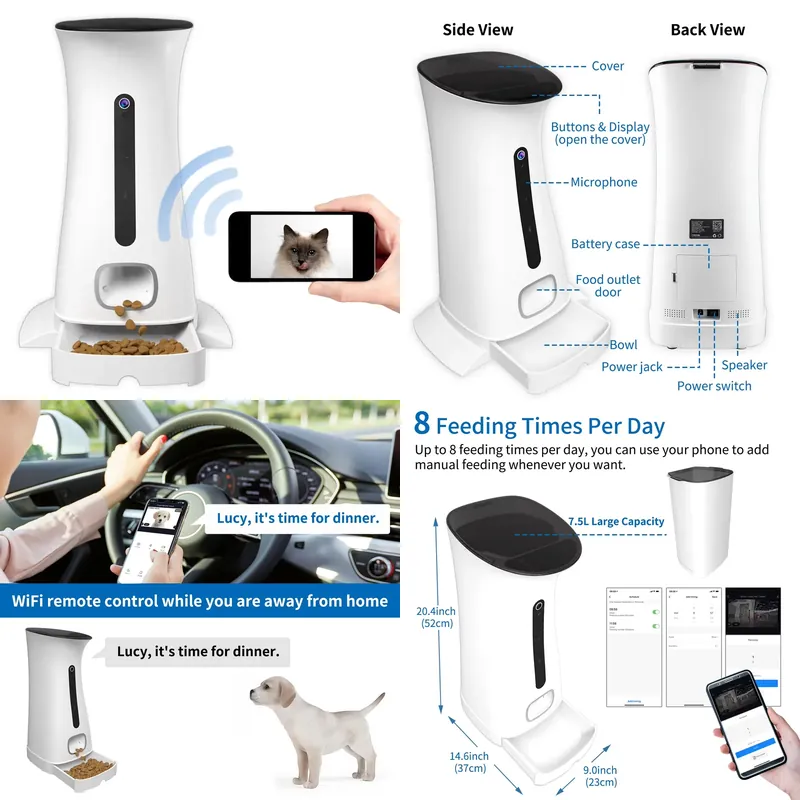 Pet Feeders - 音声とビデオ録画用のWi-Fiペットフィーダーカメラ、Android対応のWi-Fi対応アプリ
