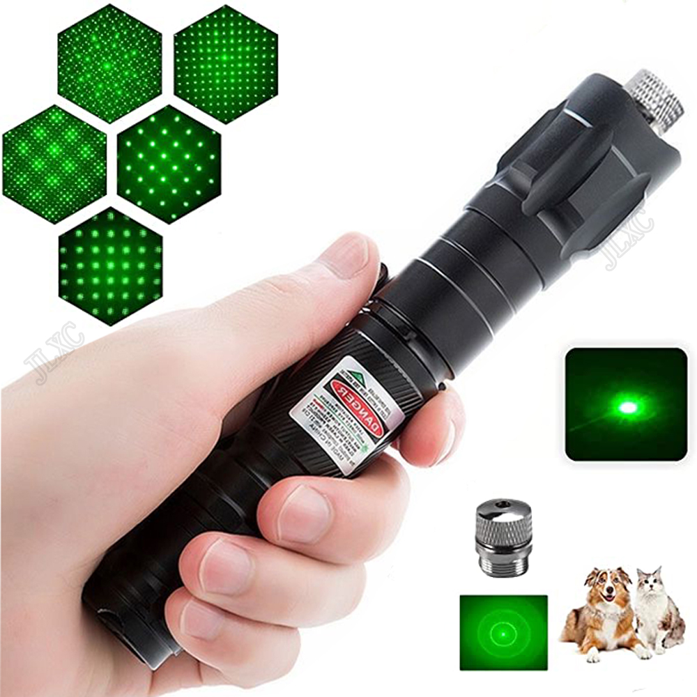 Laser Pointer Cat Toy Automatic - 電池は付属しません）グリーンレーザーポインター5個入りキャップ付き教育ツールペット用自動猫のおもちゃレーザーフォーカス調整可能レーザーペン