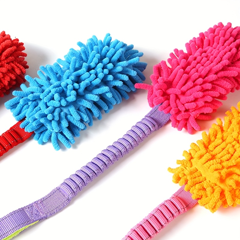 Dog Rope Toy Aggressive Chewers - 耐久性のある犬用おもちゃ（噛む力の強い犬向け）-柔らかいぬいぐるみ製のロープ状噛むおもちゃ、頑丈なハンドル付き、インタラクティブな歯磨きおもちゃ
