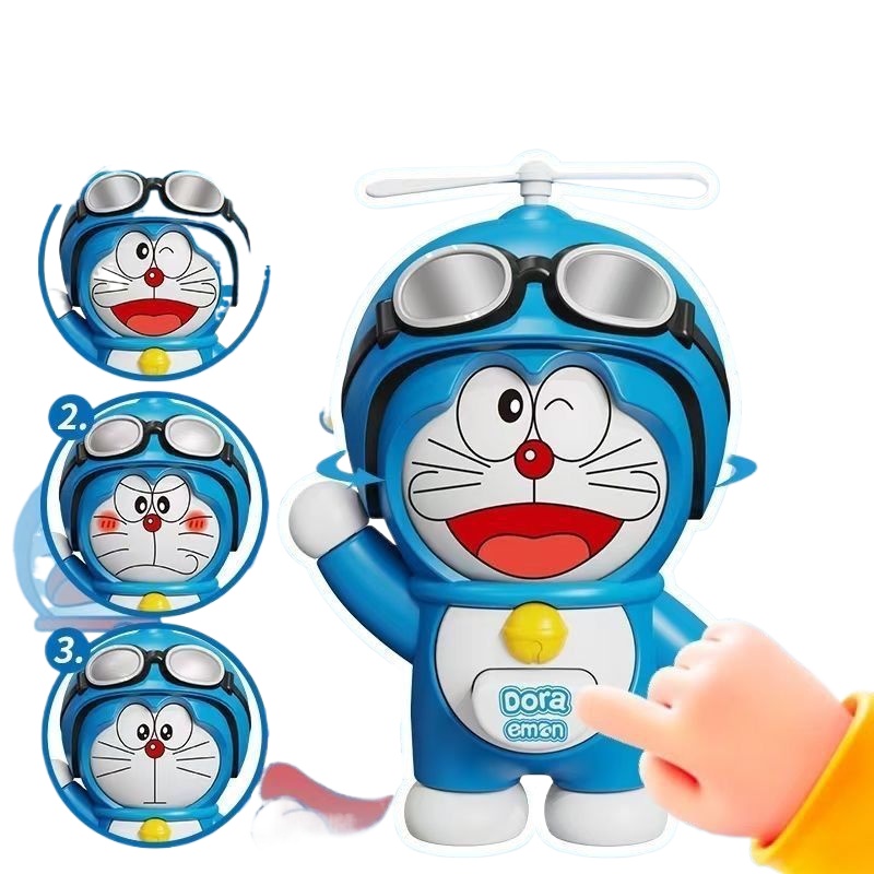 Cat Toys - ドラえもん 変顔人形 プレス変形フィギュア おもちゃ ブルーファットキャット 子供向けコレクターギフト