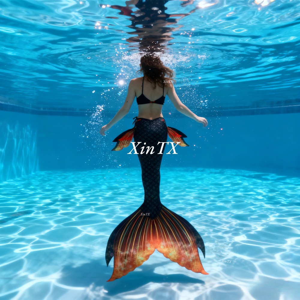 Aquarium - 大人用マーメイドテール水着、お揃いのブラ付き水泳衣装、水槽でのダイビングパフォーマンス、コスプレ用、サイズカスタマイズ可能