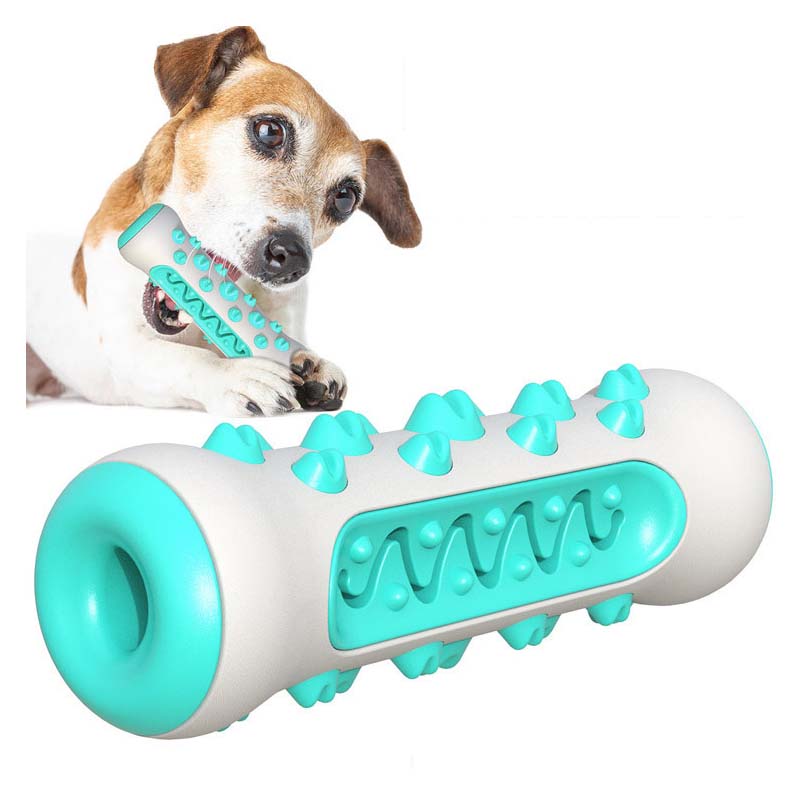 Teeth Cleaning Dog Chew Bone - TPR製犬用臼歯スティック、耐久性のある噛み付きおもちゃ、歯磨きボーン、歯ブラシデザイン、ペット用品