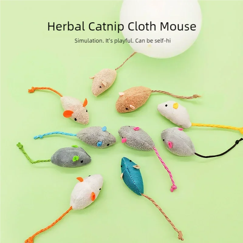 Catnip Interactive Plush Mouse - ペット用おもちゃ キャットニップ入りネズミ 猫用おもちゃ 楽しいぬいぐるみネズミのおもちゃ 子猫用 猫用ネズミのおもちゃ