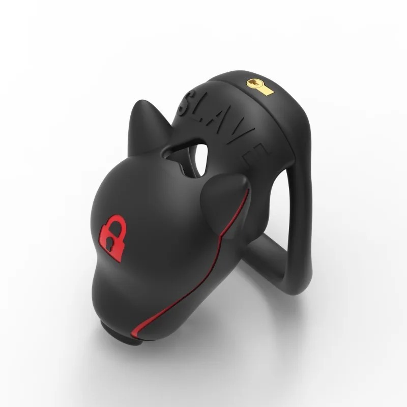 Dog Toys - 男性用貞操帯アップグレード版犬型貞操ロック、通気性軽量コックケージ、ゲイ向け不正行為防止セクシー玩具