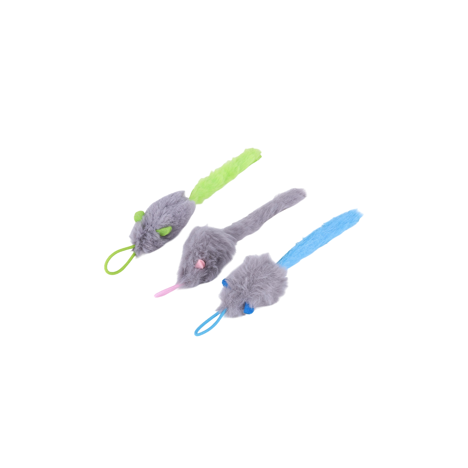 Catnip Interactive Plush Mouse - ティーザー電子式セルフプレイフェザーキャットストリングトイ（キャットニップマウス3個付き）インタラクティブキャットティーザー格納式おもちゃ（室内猫用）