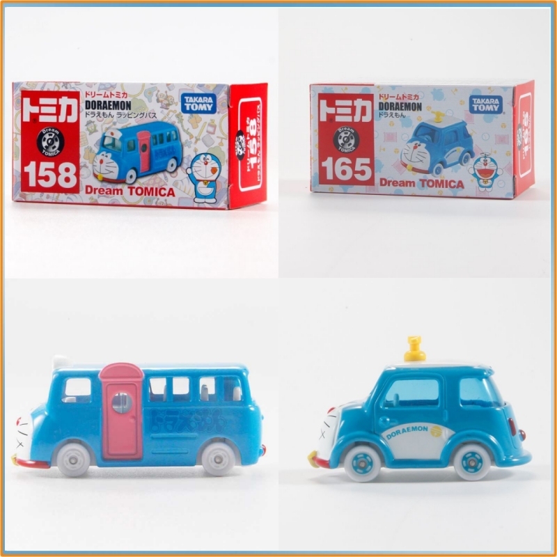 Cat Toys - 本物のトミカ ドラえもん ダイキャストカーモデル、No.143 No.158 No.165 ブルーロボットキャットバス＆カーモデルおもちゃギフト
