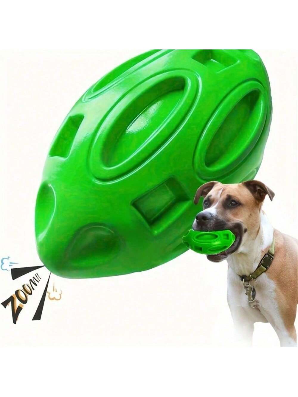 1個入り 破壊不可能な鳴り笛付きラグビーボール 犬用噛むおも - Indestructible Dog Chew Toy のレビューと価格