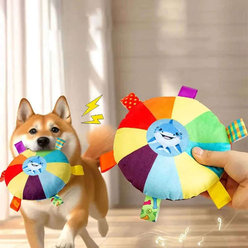 犬用ぬいぐるみインタラクティブフライングディスクは、噛みつき - Flying Disc Dog Training Toy のレビューと価格