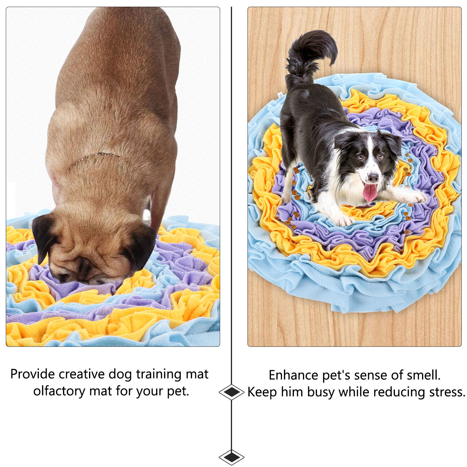 犬用ノーズワークマット、ペット用嗅覚マット、スローフィーダー - Snuffle Mat For Dogs のレビューと価格