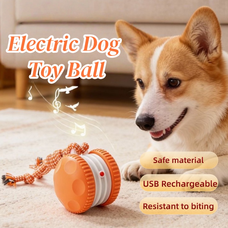 スマート電動インタラクティブペットトイボール 自動回転移動ボ - Automatic Moving Dog Ball のレビューと価格
