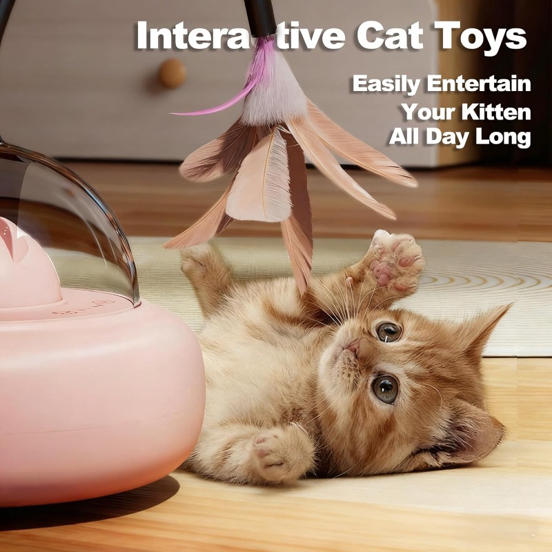 低騒音2in1充電式インタラクティブ猫用おもちゃ 室内猫用セ - Laser Pointer Cat Toy Automatic のレビューと価格