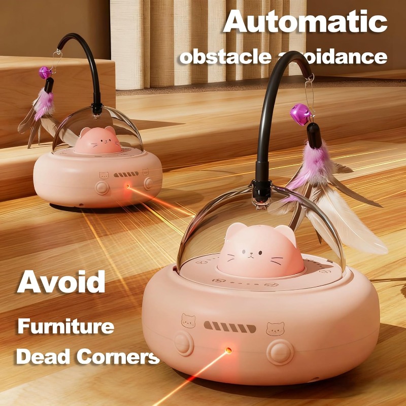 低騒音2in1充電式インタラクティブ猫用おもちゃ 室内猫用セ - Laser Pointer Cat Toy Automatic のレビューと価格