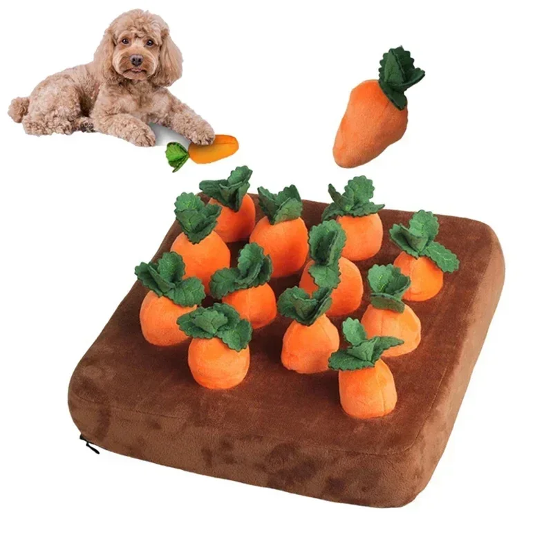 犬用おもちゃ　嗅覚マット　ペット用　ニンジンぬいぐるみマット - Snuffle Mat For Dogs のレビューと価格