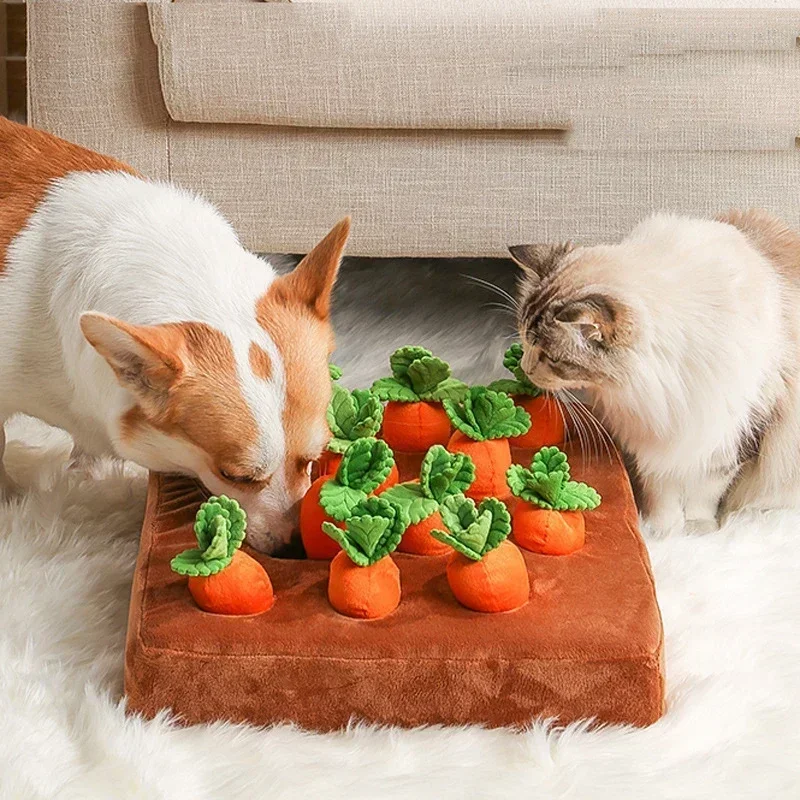 犬用おもちゃ　嗅覚マット　ペット用　ニンジンぬいぐるみマット - Snuffle Mat For Dogs のレビューと価格