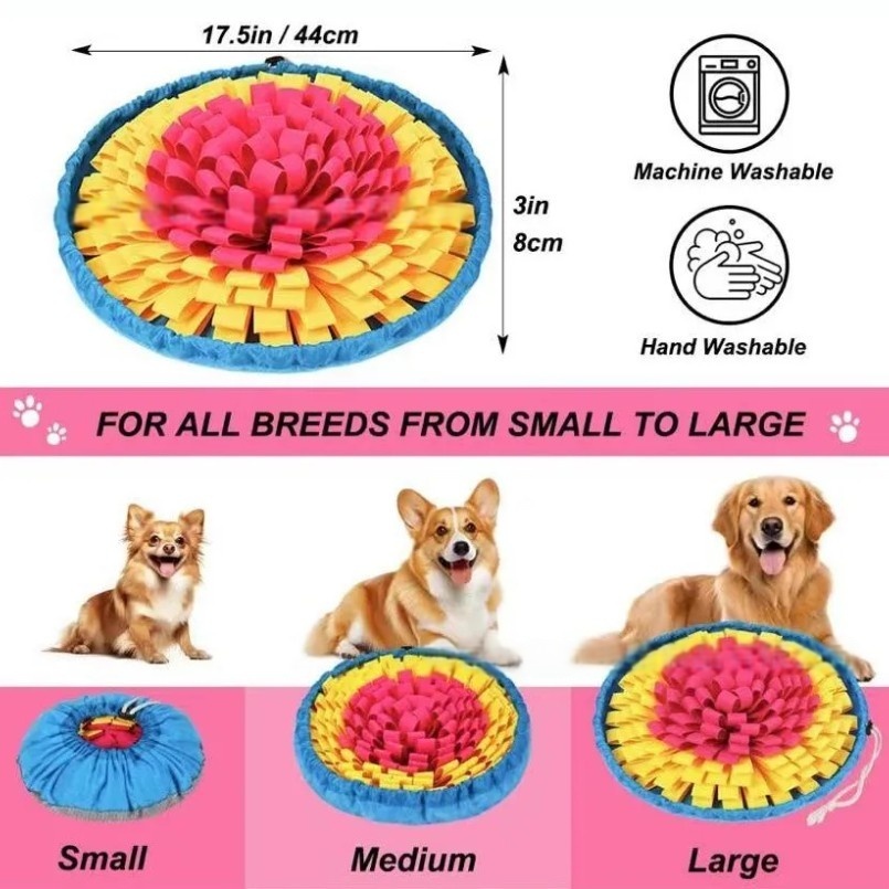 新しいペットスニッフィングパッド花の形のスローフードパッド嗅 - Snuffle Mat For Dogs のレビューと価格