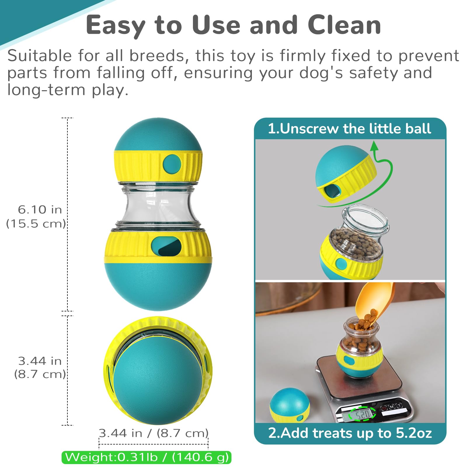犬用おもちゃ＆調整可能なスローフィーダーボール - 犬用パズ - Dog Puzzle Feeder Toy のレビューと価格