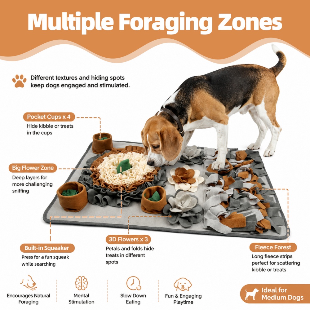 多層構造のフード隠しデザインペット用スナッフルマット、柔らか - Snuffle Mat For Dogs のレビューと価格