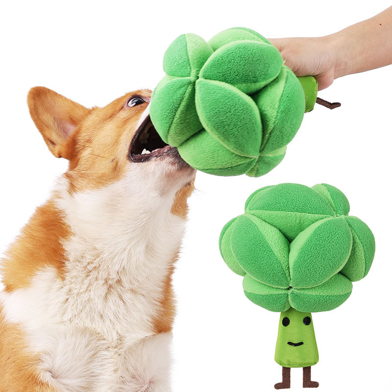 スナッフルブロッコリー犬用パズルおもちゃ、IQ向上、ゆっくり - Dog Puzzle Feeder Toy のレビューと価格