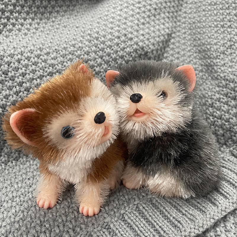 5インチの全身シリコン製のかわいいミニ動物犬人形、リアルな新 - Interactive Squeaky Plush Dog Toy のレビューと価格