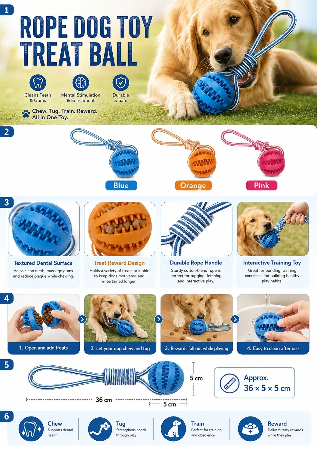 漏れやすいゴム製犬用ボールおもちゃ、歯磨き用インタラクティブ - Rubber Treat Dispensing Dog Toy のレビューと価格