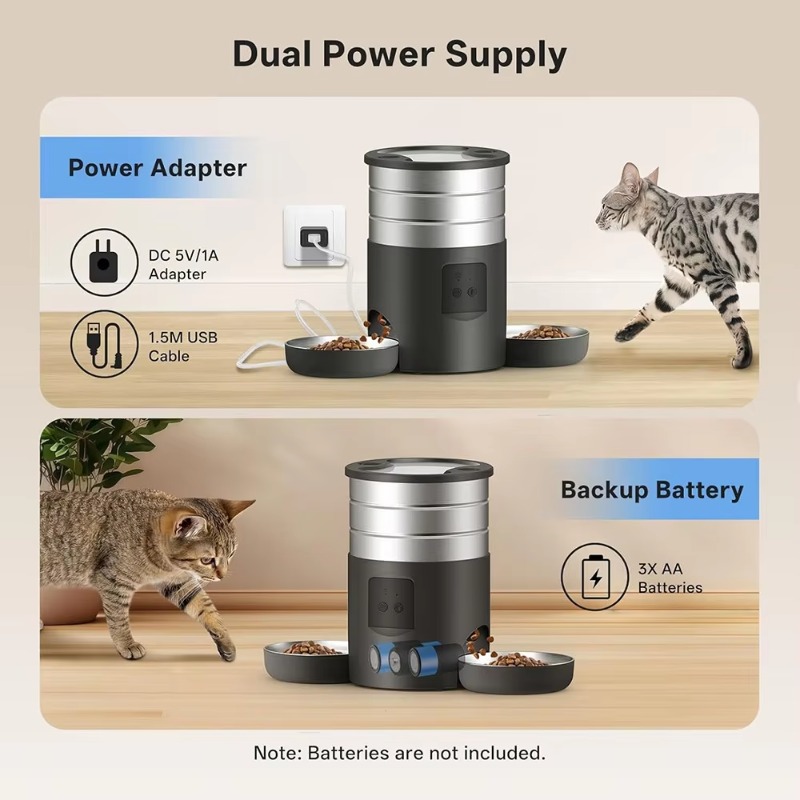 4.5L自動スマートペットフィーダー、時間指定・定量給餌、W - Pet Feeders のレビューと価格