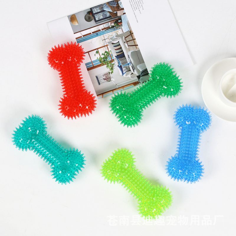 大型犬用ペットおもちゃ、噛むことや歯の掃除に最適なゴム製の骨 - Teeth Cleaning Dog Chew Bone のレビューと価格