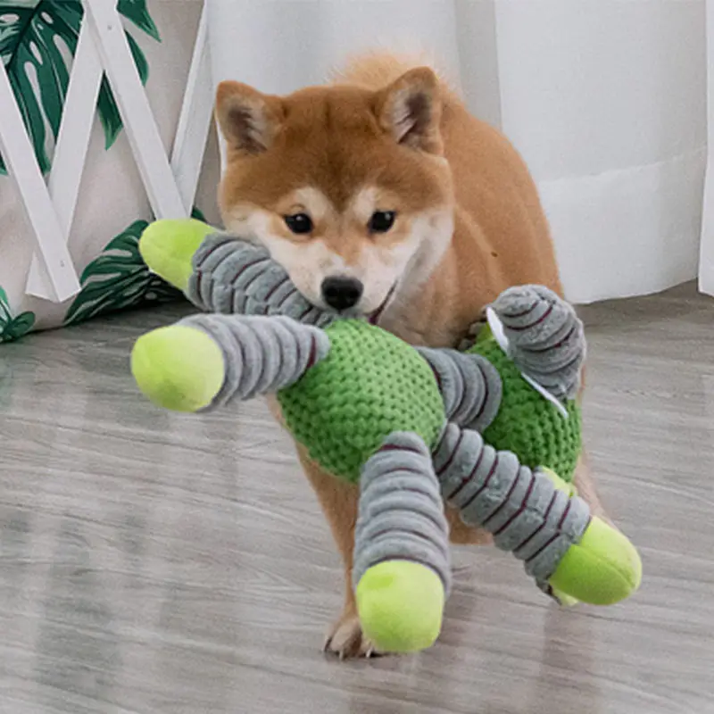 大型犬用の破壊不可能な鳴き笛入りおもちゃ、柔らかいぬいぐるみ - Indestructible Dog Chew Toy のレビューと価格