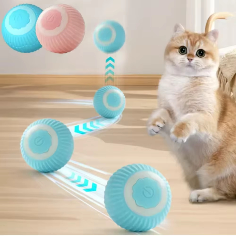 犬と猫のための自動移動ボール スマートUSBジャンプ回転イン - Automatic Moving Dog Ball のレビューと価格