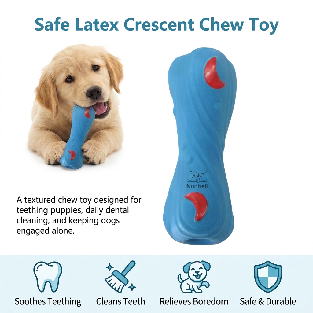 1pc 歯科クリーニングおもちゃ天然ラテックス犬用噛むおもち - Teeth Cleaning Dog Chew Bone のレビューと価格