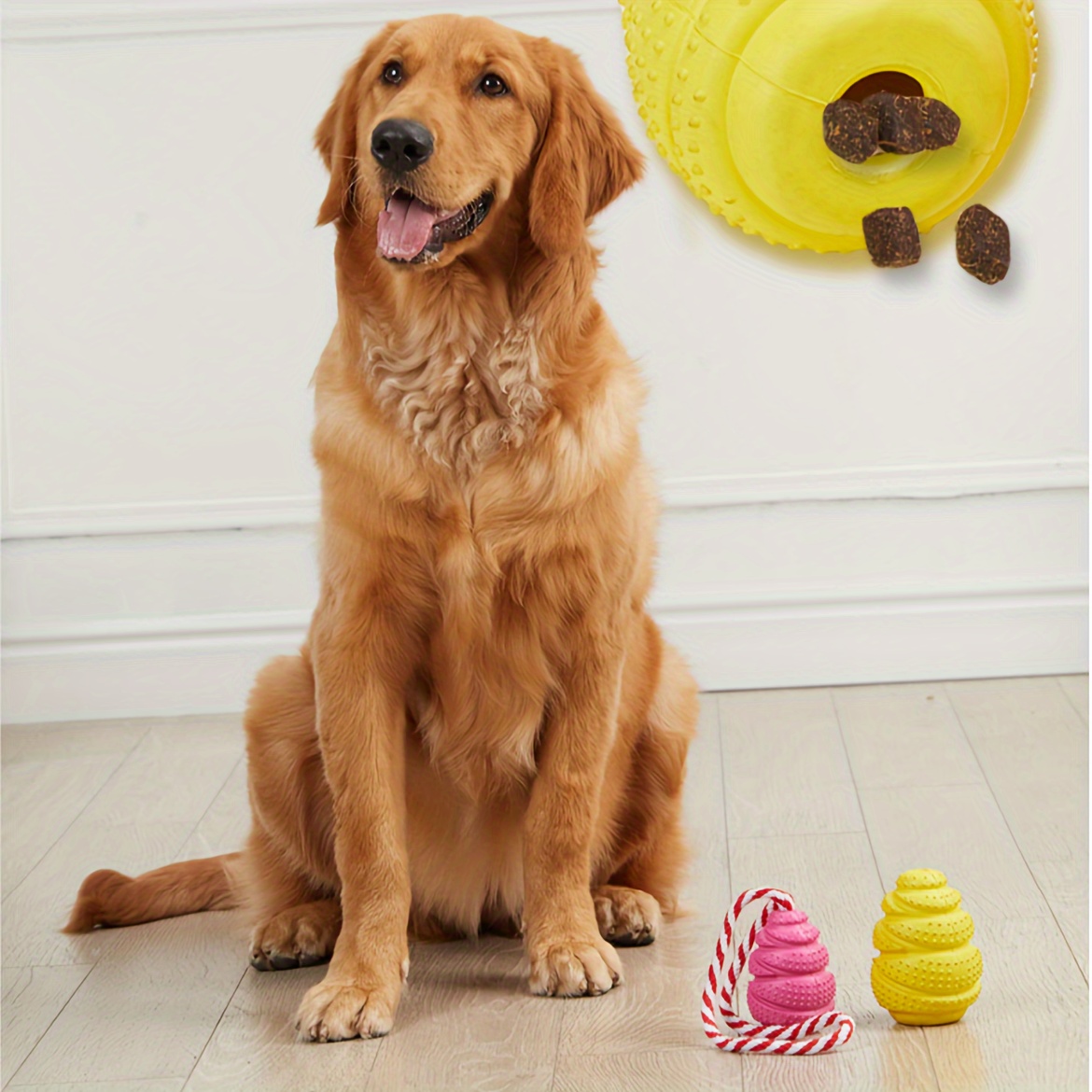 耐久性のあるゴム製犬用噛むおもちゃ おやつディスペンサー付き - Rubber Treat Dispensing Dog Toy のレビューと価格