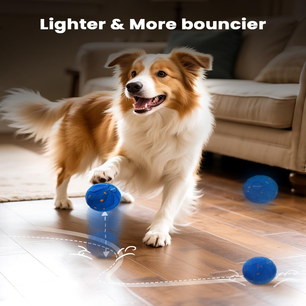 噛みつきに強いスマートドッグトイボール、耐摩耗性、耐久性、自 - Automatic Moving Dog Ball のレビューと価格
