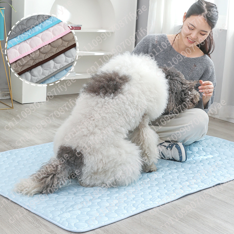 夏用クールペットベッド 大型犬猫用ブランケット アイスパッド - Pet Beds のレビューと価格