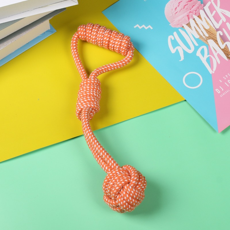 1個入り テニスボール付き結び目付き噛み玩具、中型・大型の攻 - Dog Rope Toy Aggressive Chewers のレビューと価格