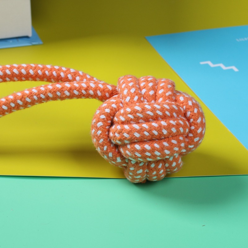 1個入り テニスボール付き結び目付き噛み玩具、中型・大型の攻 - Dog Rope Toy Aggressive Chewers のレビューと価格