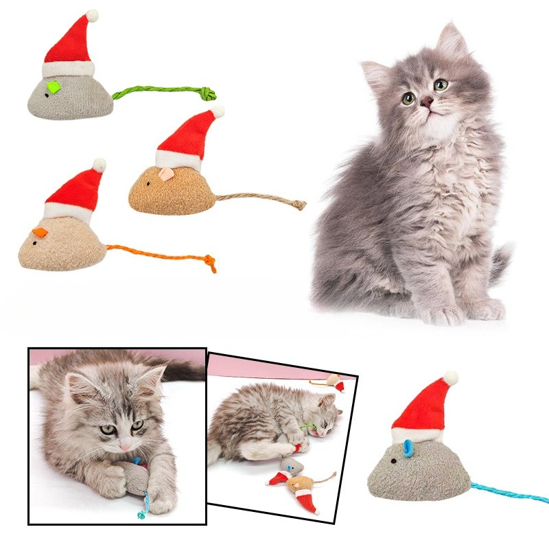 5 個猫プッシュ咀嚼おもちゃマタタビクリスマスマウス噛みつき - Catnip Interactive Plush Mouse のレビューと価格