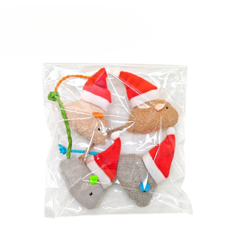 5 個猫プッシュ咀嚼おもちゃマタタビクリスマスマウス噛みつき - Catnip Interactive Plush Mouse のレビューと価格