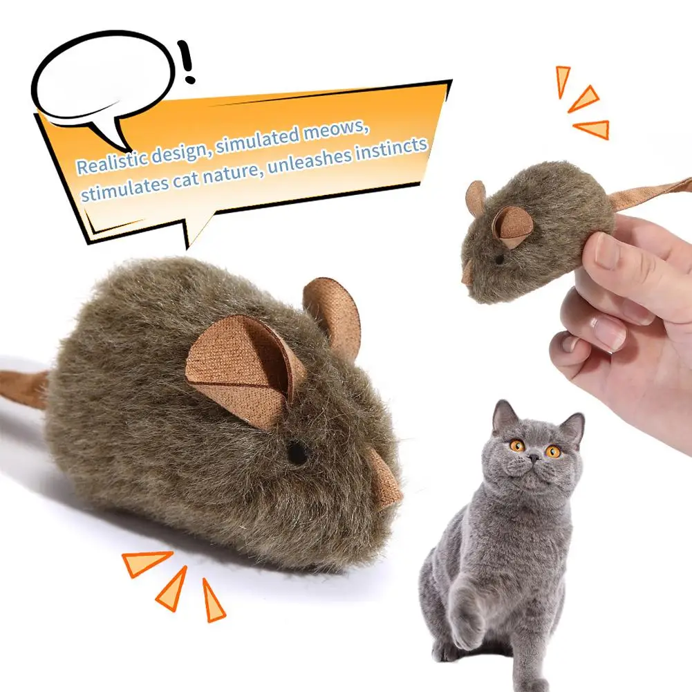 面白いぬいぐるみネズミ猫のおもちゃ、シミュレーションマウス子 - Catnip Interactive Plush Mouse のレビューと価格
